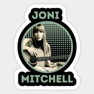 joni mitchel || light green Sticker